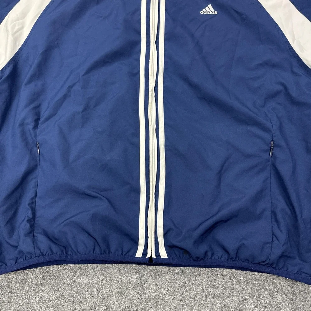 Vintage Adidas Windbreaker‎ Jacket Mens Large Blue ClimaCool Full Zip 548375